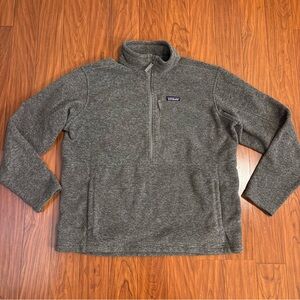 Patagonia Synchilla Gray Quarter-Zip Fleece Pullover Mens XL
